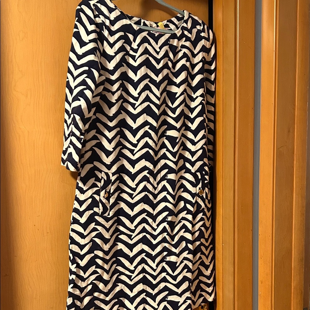Navy & White charlene I got lucky Dress - Women Lilly Pulitzer large